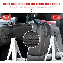 Load image into Gallery viewer, 4Pcs Car Headrest Hooks - Car Hooks for Purses and Bags - Double-Hook Design Car Seat Hooks Handbag Hook Holder Car Hook Holder for Purses Bags Umbrellas Outerwear Bottle
