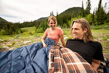 Load image into Gallery viewer, TETON Sports Mammoth +20F Queen-Size Double Sleeping Bag; Warm and Comfortable for Family Camping , Blue Taffeta, 94" x 62"
