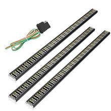 Load image into Gallery viewer, SUPAREE 5FT LED Triple Tailgate Light Bar Plug-and-Play with 4-Way Flat Connector Wire - Amber Sequential Turn Signal Red Brake/Running, White Reverse Lights for Pickup Truck