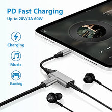 Load image into Gallery viewer, USB-C to 3.5mm Headphone Adapter, PEPPER JOBS 2-in-1 Type C to Headsets Jack Audio Converter with FD Charging, Compatible with Samsung Galaxy Note Ultra/20/S20+, MacBook Air, iPad Pro, Google Pixel
