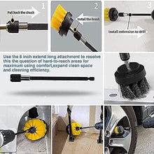 Load image into Gallery viewer, 31 Piece Drill Brush Attachments Set, Scrub Pads & Sponge,Power Scrubber Brush with Extend Long Attachment All Purpose Cleaning Kit for Grout, Tiles, Sinks, Bathtub, Bathroom, Kitchen and Automobile