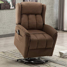 Load image into Gallery viewer, Power Lift Recliner Chair for Elderly, Bonzy Home Reclining Chair Living Room Chair with Overstuffed Suede Fabric Upholstery, Electric Recliner Lift Chair for Home Theater Seating