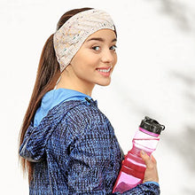 Load image into Gallery viewer, 4 Pieces Women Winter Ear Warmer Headband Fleece Cable Knitted Headbands Soft Head Wrap for Cold Weather (Multicolored)