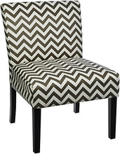 Load image into Gallery viewer, Red Hook Martina Contemporary Upholstered Armless Accent Chair - Grey Chevron