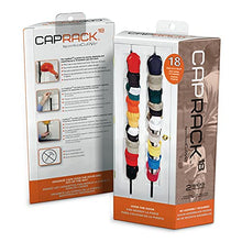 Load image into Gallery viewer, Perfect Curve CapRack18 Over-The-Door Hat Rack and Organizer |Baseball Cap Rack |Hat Rack Stand |Over The Door Hat Rack |Hat Rack For Door |Hat Rack For Closet |Two Straps |Holds Up To 18 Caps |Black