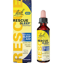 Load image into Gallery viewer, Bach RESCUE SLEEP Dropper 20mL, Natural Sleep Aid, Homeopathic Flower Remedy, Free of Melatonin, Sugar, and Gluten, Kid-Friendly, Non-alcohol Formula