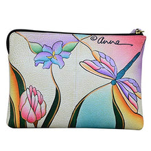 Load image into Gallery viewer, Anna by Anuschka Womens Wristlet Dragonfly Glass Painting, Medium