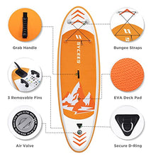 Load image into Gallery viewer, SYCEES 8'7 x 30" x 6", All-Around Inflatable Stand Up Paddle Board - Stable, Versatile, Durable and Lightweight SUP for All Skill Levels, Paddleboard Accessories & Carry Bag Included (Orange)