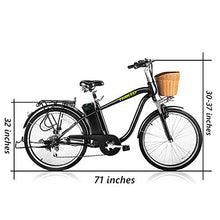Load image into Gallery viewer, Nakto 250W Shimano 6-Speed Gear Electric Bicycle with 36V10Ah Lithium Battery
