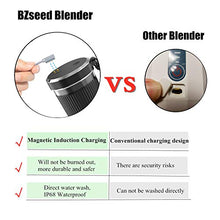 Load image into Gallery viewer, Portable Blender, 300ml BZseed Personal Size Blender Shakes and Smoothies, USB Rechargeable Mini Black Juicer Cup Handheld Fruit Mixer-IP68 Waterproof, BPA Free