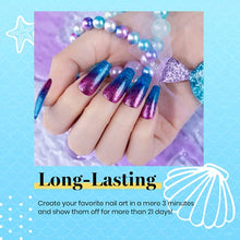 Load image into Gallery viewer, Beetles Gel Nail Polish Kit, Mermaid 20 Colors Soak Off Gel Polish Starter Kit with 1 Base Coat 1 Glossy & 1 Matte Top Coat 3 Nail Brushes 6 Colors Glitter 1 Mermaid Nail Stickers Holiday Gifts Set