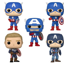 Load image into Gallery viewer, POP Funko Marvel: Year of The Shield - Captain America Through The Ages 5 Pack, Amazon Exclusive, Multicolor, (55482)