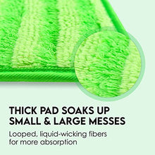Load image into Gallery viewer, Turbo Mops Reusable Floor Mop Pads - Pack of 2, Machine Washable, 12-inch Microfiber Mop Refills - Compatible with Swiffer Wet Jet - Household Cleaning Tools