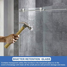 Load image into Gallery viewer, WOODBRIDGE MBSDC6076-C Frameless Sliding Glass Shower Door | 56"-60"W x 76"H | Chrome Finish