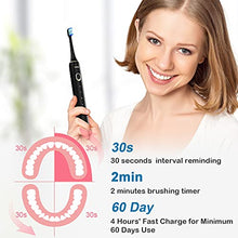 Load image into Gallery viewer, Water Flosser and Electric Toothbrush Combo, Cordless Dental Oral Irrigator with 6 Modes 6 Jet Tips & 4 Brush Heads, LCD Display & DIY Mode, 300ML IPX7 Waterproof Teeth Cleaner for Braces Bridges Care