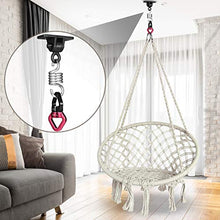 Load image into Gallery viewer, MDAIRC Heavy Duty Hanging Kit Swing Hangers and Hammock Spring and 360 Smooth Swing Swivel Spinner Kglobal Swivel Hook and Locking Snap Hooks for Wooden Sets,tire Swing Swivel, Seat Trapeze Yoga