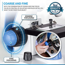 Load image into Gallery viewer, AmScope M162C-2L-PB10-WM-SP14-50P100S 40X-1000X Beginners Microscope Kit for Kids & Students w/Complete Science Accessory Kit + World of The Microscope Book