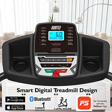 Load image into Gallery viewer, Hurtle Electric Folding Treadmill Exercise Machine - Smart Compact Digital Fitness Treadmill Workout Trainer w/Bluetooth App Sync, Manual Incline Adjustment, for Walking, Running, Gym HURTRD18