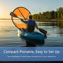 Load image into Gallery viewer, VGEBY1 Wind Sail, PVC Foldable Board Wind Sail Wind Paddle with Transparent Window for Kayak Canoes Inflatables Boats (Orange)