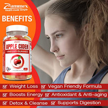Load image into Gallery viewer, Apple Cider Vinegar Gummies Vitamins with The Mother, 500mg ACV & Ginger, Vegan, Paleo & Keto Friendly, Non-GMO, Natural Apple Flavor Pectin Gummy with Superfoods, for Women Men, 60 Count, by Zammex