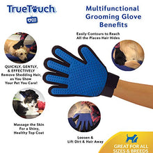 Load image into Gallery viewer, True Touch Five Finger Deshedding Glove- Premium Version, Gentle Grooming Glove Great Cats & Dogs with Long or Short Fur- Includes 1 Authentic Right-Hand True Touch Glove & 1 Lint Roller