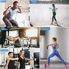 Load image into Gallery viewer, Resistance Bands Set, Exercise Bands with Handles Attached 5 Resistance Bands, Handles, Legs Ankle Straps & Door Anchor, Carry Bag, Fitness Bands for Men Women Resistance Training, Physical Therapy