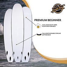 Load image into Gallery viewer, South Bay Board Co. - 7' / 8' / 9' Premium Foam Surfboards - Wax-Free Soft-Top Surfboards - Best Beginner Surfboards for Kids & Adults – Fins & Leash Included - Patented Heat Damage Prevention System