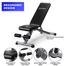 Load image into Gallery viewer, Adjustable Weight Bench, Kitopa Utility Workout Bench for Home Strength Training, Gym Incline Decline Bench for Full Body Exercise