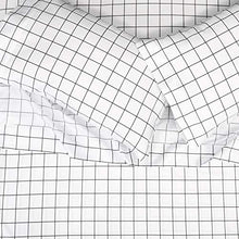 Load image into Gallery viewer, AmazonBasics Soft Microfiber Sheet Set with Elastic Pockets - Full, Black Grid