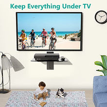 Load image into Gallery viewer, WALI Floating Entertainment Center Shelves, Holds Up to 17.6lbs, TV Shelf with Strengthened Tempered Glasses for DVD Players, Cable Boxes, Games Consoles, TV Accessories (CS201B), 1 Shelf, Black