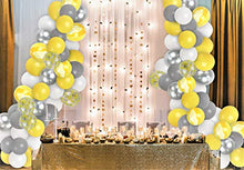 Load image into Gallery viewer, Elephant Baby Shower Decorations Balloon Garland & Arch Kit Yellow Grey Silver White Balloons Agate Yellow Balloon Bumble Bee Party Supplies for Birthday Wedding Engagement Party Decorations