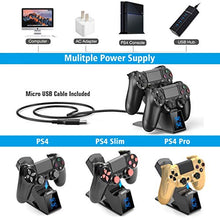 Load image into Gallery viewer, PS4 Controller Charger Station, OIVO Playstation 4 Controller Charging Dock Station, Built-in 1.8H Fast-Charging Chip for Dualshock 4 Controllers