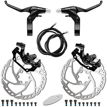 Load image into Gallery viewer, RUJOI Bike Disc Brake Kit, Aluminum Front and Rear Caliper, Full Aluminum Alloy Bicycle Brake Lever, 160mm Rotor, Mechanic Tool-Free Pad Adjuster for Road Bike, Mountain Bike