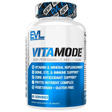 Load image into Gallery viewer, Evlution Nutrition VitaMode High Performance Men’s Multivitamin, Full Spectrum Vitamins & Minerals, Immune Health, Vitamin C & D, Zinc, Antioxidants, Skin, Hair, Bone, Eye Health (60 Servings)