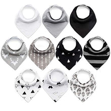 Load image into Gallery viewer, 10-Pack Baby Bandana Bibs Upsimples Baby Boys Bibs for Drooling and Teething, Super Absorbent Bibs Baby Shower Gift - Dawn Set