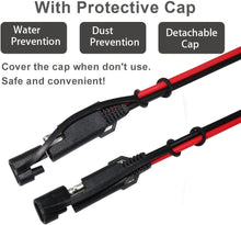 Load image into Gallery viewer, KUNCAN 25FT Sae to Sae 2 Pin Extension Cable DC Power 16awg Heavy Duty Battery Quick Disconnect/Connect Wire Harness with Sae Connectors with Dust Cap