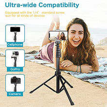 Load image into Gallery viewer, 62" Phone Tripod Accessory Kits, Aureday Camera & Cell Phone Tripod Stand with Wireless Remote and Universal Tripod Head Mount, Perfect for Selfies/Video Recording/Vlogging/Live Streaming