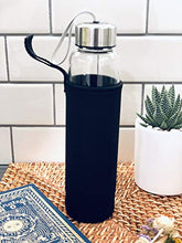 Load image into Gallery viewer, Crystal Water Bottle - Rose Quartz Gemstone Infused Elixir - Natural Wellness Healing - Glass/Stainless Steel