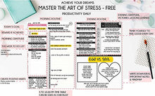 Load image into Gallery viewer, Law of Attraction Daily Planner - Deluxe Day Calendar and Gratitude Journal to Increase Productivity, Happiness & Time Management - Non Dated, A5 Purple Hardcover + Bonus Stickers