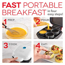 Load image into Gallery viewer, Dash DBBM450GBAQ08 Deluxe Sous Vide Style Egg Bite Maker with Silicone Molds for Breakfast Sandwiches, Healthy Snacks or Desserts, Keto & Paleo Friendly, (1 large, 4 mini), Aqua