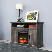 Load image into Gallery viewer, PatioFestival Electric Fireplace TV Stand Entertainment Center Corner Fire Place Heaters Tv Console with Generic Rustic Furniture for TVs up to 42" Wide, Rustic