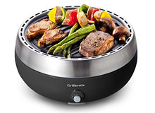 Load image into Gallery viewer, Grillerette Pro - The Smartest Portable BBQ Grill - Take Anywhere BBQ Grill - Battery Powered Fan - Anthracite Black Color