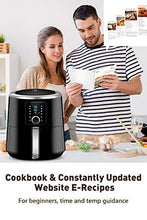 Load image into Gallery viewer, OMORC Habor Air Fryer, 6 Quart Pot & 5.8QT Basket, 1800W Fast Large Hot Air Fryers & Oilless Cooker w/Presets, LED Touchscreen(for Wet Finger)/Roast/Bake/Keep Warm, Suitable for Dishwasher, Nonstick