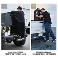 Load image into Gallery viewer, Xprite Large Size Trailer Tow Hitch Steps with Hitch Locks & Tightener, 2 Inch Towing Receiver Plug Universal Fits Pickup Truck SUV Vans, Heavy Duty Rear Bumper Guard Protector