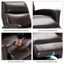 Load image into Gallery viewer, Lift Recliner Chair, Bonzy Home Overstuffed Lift Chairs for Elderly with Remote, 3 Position & Side Pocket, Power Reclining Chair for Living Room Home Theater Seating, Faux Leather, Brown