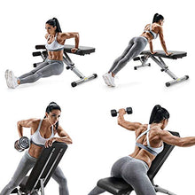 Load image into Gallery viewer, RitFit Adjustable / Foldable Utility Weight Bench for Home Gym, Weightlifting and Strength Training - Bonus Workout Poster with 35 Total Body Exercises (Upgraded Version)