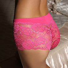 Load image into Gallery viewer, Women's Lace Underwear Regular & Plus size Boyshorts Soft Hipster Panties Comfort Sexy Sheer Panty – Pack of 6 Size 2XL (9144-B, 2XL)