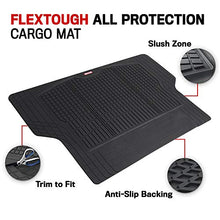 Load image into Gallery viewer, Motor Trend Premium FlexTough All-Protection Cargo Mat Liner – w/Traction Grips & Fresh Design, Heavy Duty Trimmable Trunk Liner for Car Truck SUV, Black (OF-985-BK)