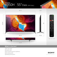 Load image into Gallery viewer, Sony X950H 55 Inch TV: 4K Ultra HD Smart LED TV with HDR and Alexa Compatibility - 2020 Model