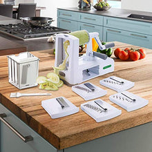 Load image into Gallery viewer, Spiralizer 7-Blade Vegetable Slicer, Strongest-and-Heaviest Spiral Slicer, Best Veggie Pasta Spaghetti Maker for Keto/Paleo/Gluten-Free, Comes with 4 Recipe Ebooks